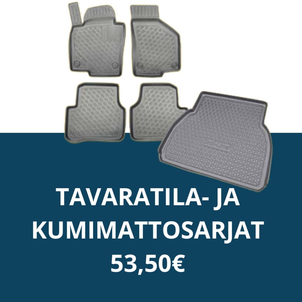 Auton tavaratilamatot ja kumimattosarjat